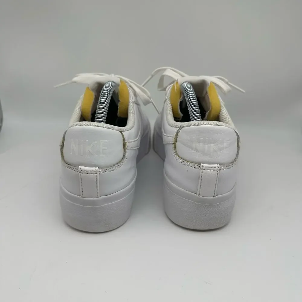 Nike Women's Blazer Low Platform Triple White Sneaker Size 9 - Picture 9 of 16